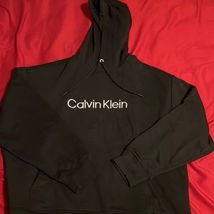 Large Black Calvin Klein Hooded Sweatshirt